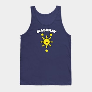 Mabuhay Filipino Flag Sun and Stars Tank Top